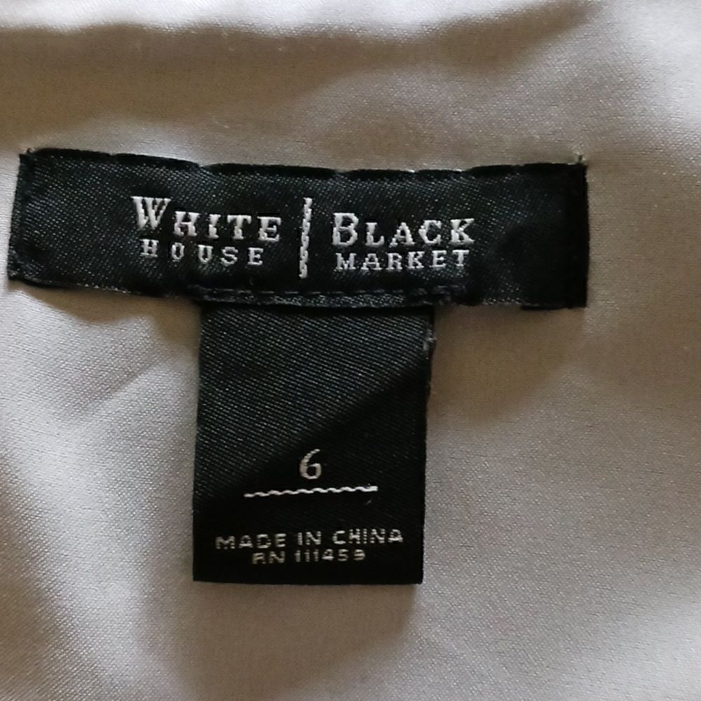 White House Black Market Eyelet Sleeveless Black Top - Picture 8 of 8